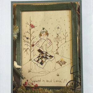 Snowed In and Lovin' It Embroidered Wall Art